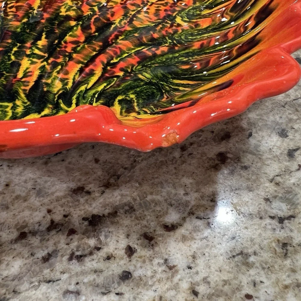 Vintage MADDIX‎ OF CALIFORNIA 3039 Shell Shaped Dish, Orange, Bright Colors